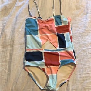 Pink Chicken Girls Size 10 one piece swimsuit